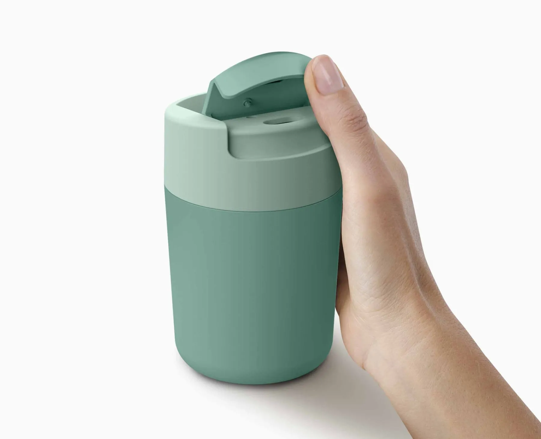 Lunch Boxes & Containers-Joseph Joseph Sipp™ Travel Mug with Hygienic Lid 340ml Green
