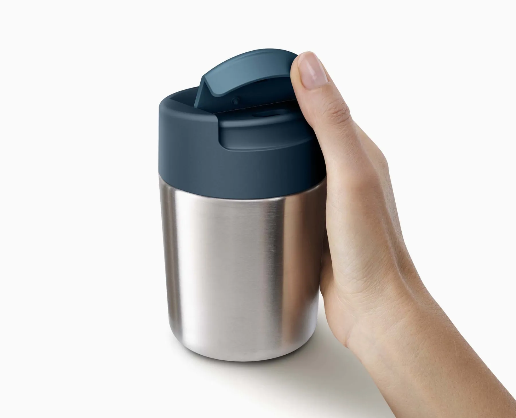 Lunch Boxes & Containers-Joseph Joseph Sipp™ Travel Mug with Hygienic Lid 340ml Stainless-steel