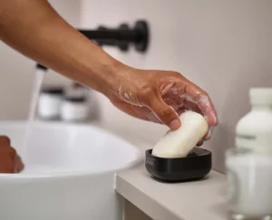 Soap Dishes & Dispensers-Joseph Joseph Slim™ Compact Matt Soap Dish Black