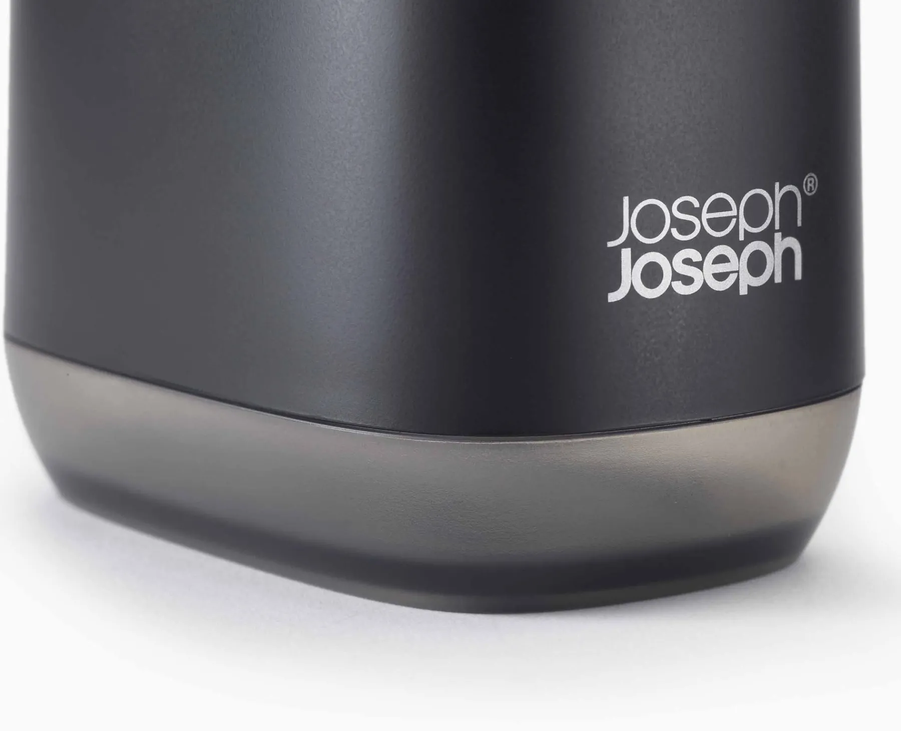 Soap Dishes & Dispensers-Joseph Joseph Slim™ Compact Matt Soap Dispenser Black
