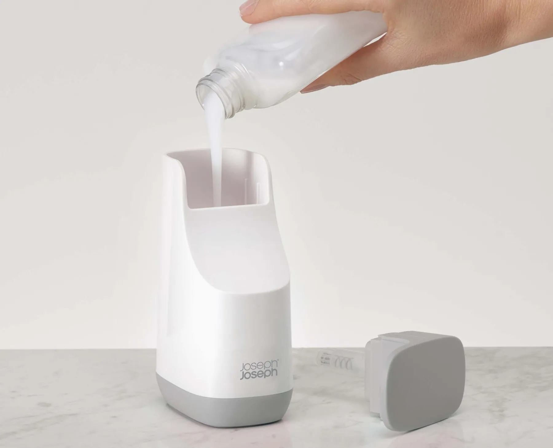 Soap Dishes & Dispensers-Joseph Joseph Slim™ Soap Pump Light gray
