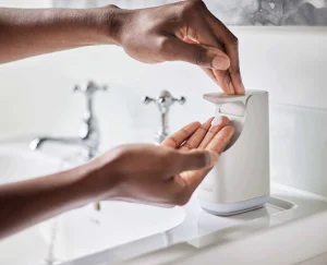 Soap Dishes & Dispensers-Joseph Joseph Slim™ Matt Soap Pump Ecru