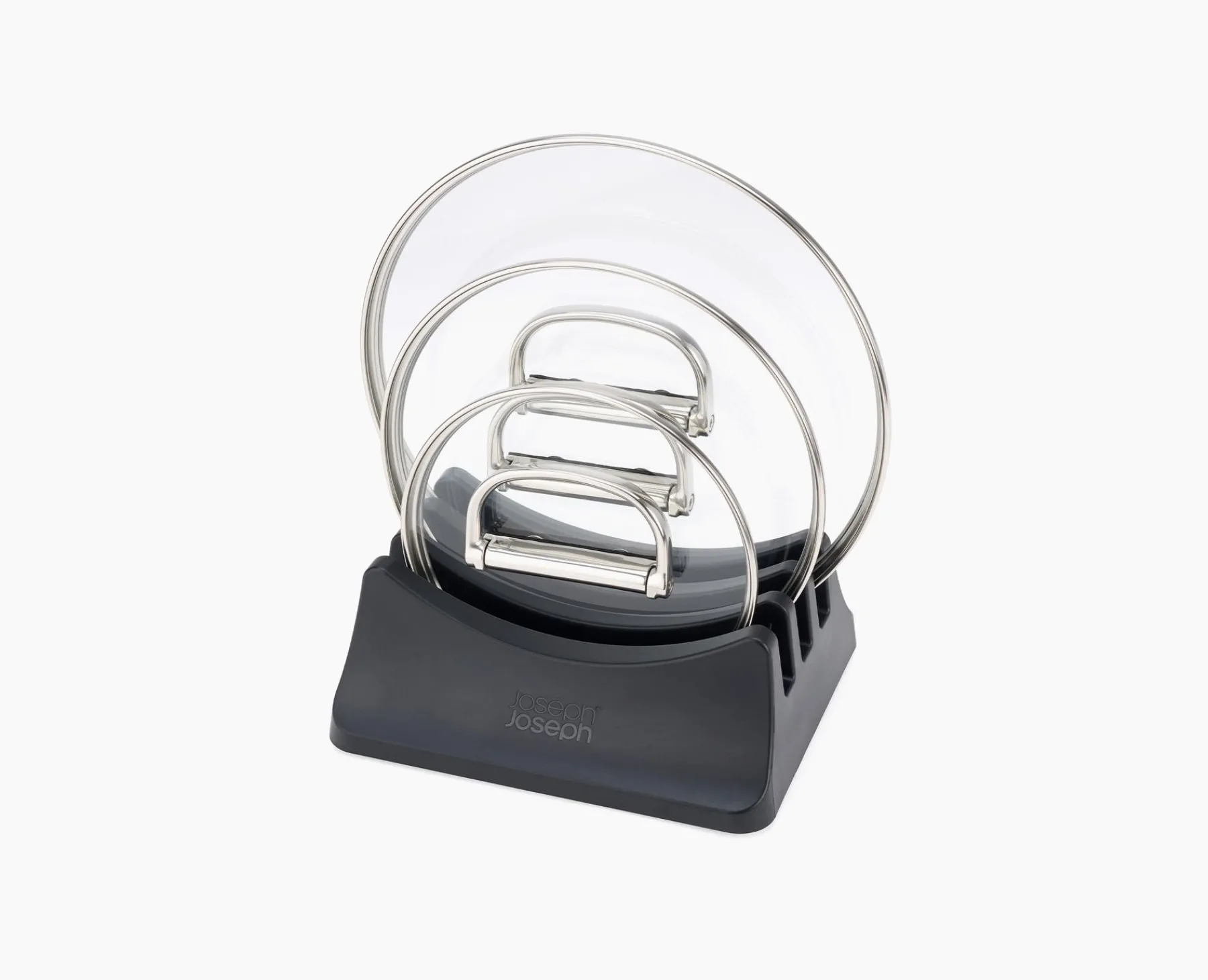 Pantry Organization-Joseph Joseph Space 3-piece Pan Lid Storage Stand Blue