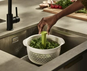 Colanders & Strainers-Joseph Joseph Spindola™ In-sink Salad-spinning Colander Green
