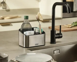 Sink Caddies & Accessories-Joseph Joseph Surface™ Tiered Sink Tidy Stainless-steel
