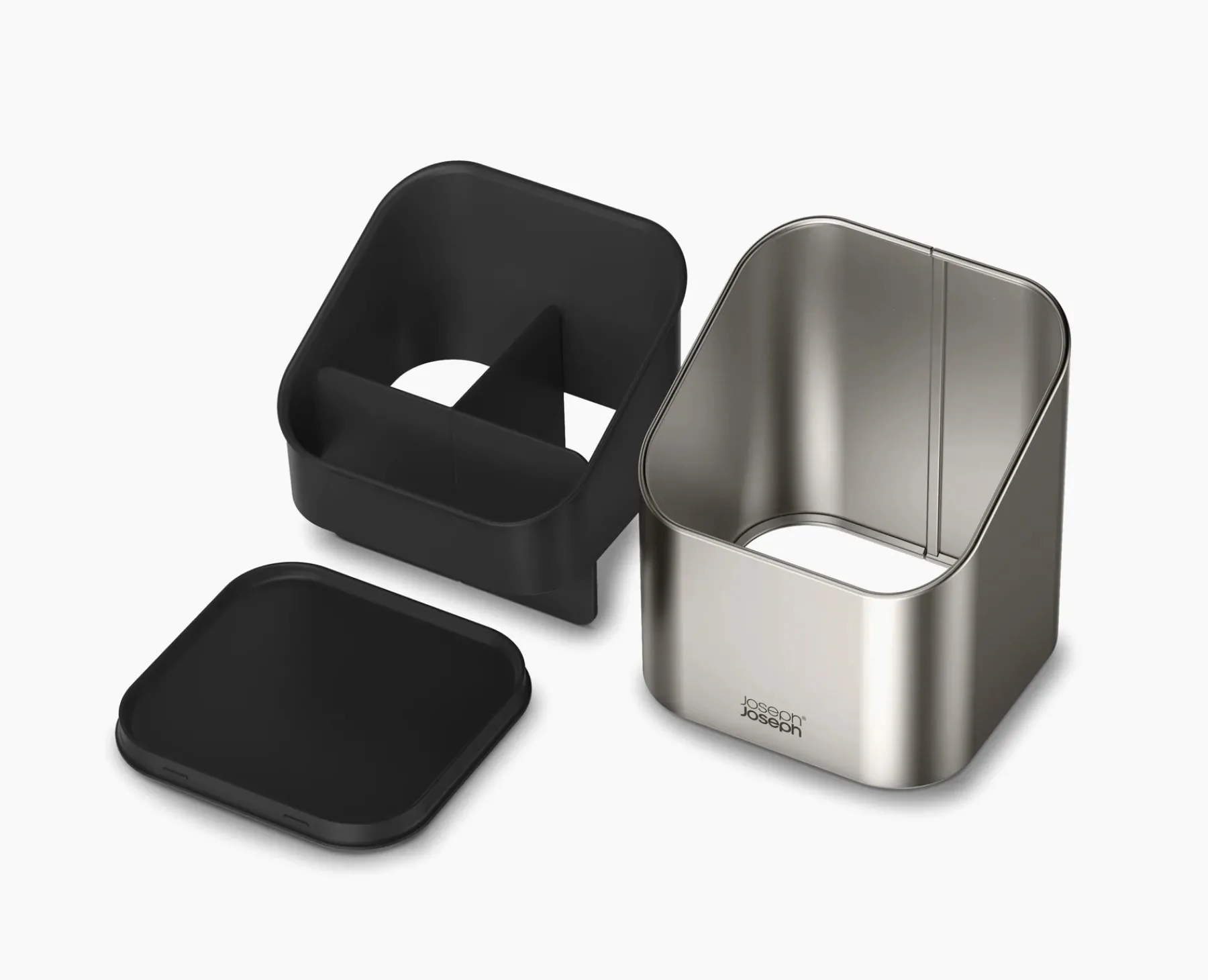 Kitchen Countertop Organizers-Joseph Joseph Surface™ Tiered Utensil Pot Stainless-steel