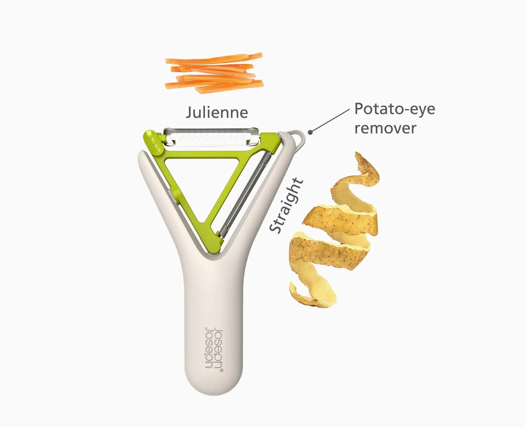 Peelers-Joseph Joseph Switch™ 2-in-1 Peeler Stone/Green