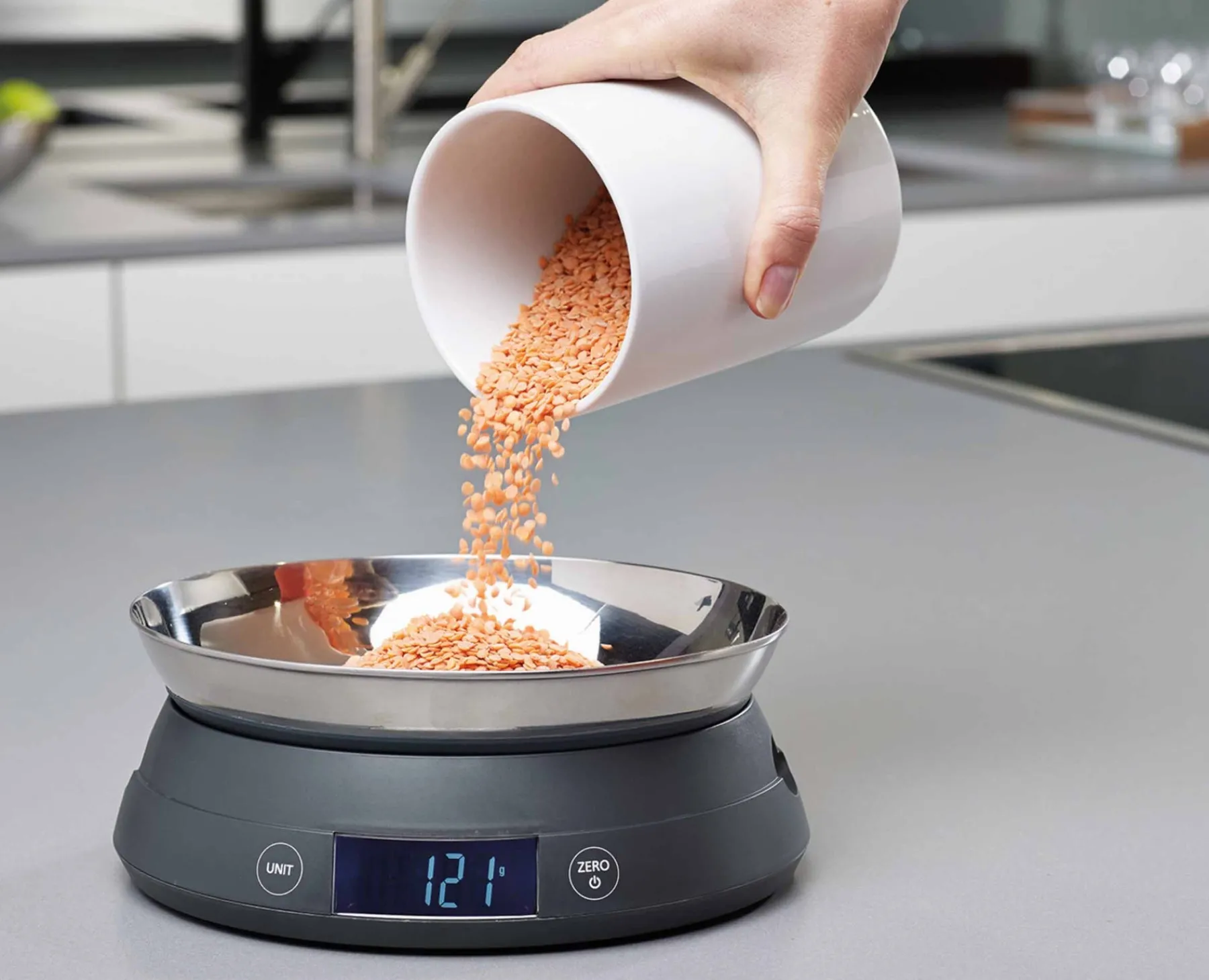 Baking Equipment-Joseph Joseph SwitchScale™ Kitchen Scales Gray