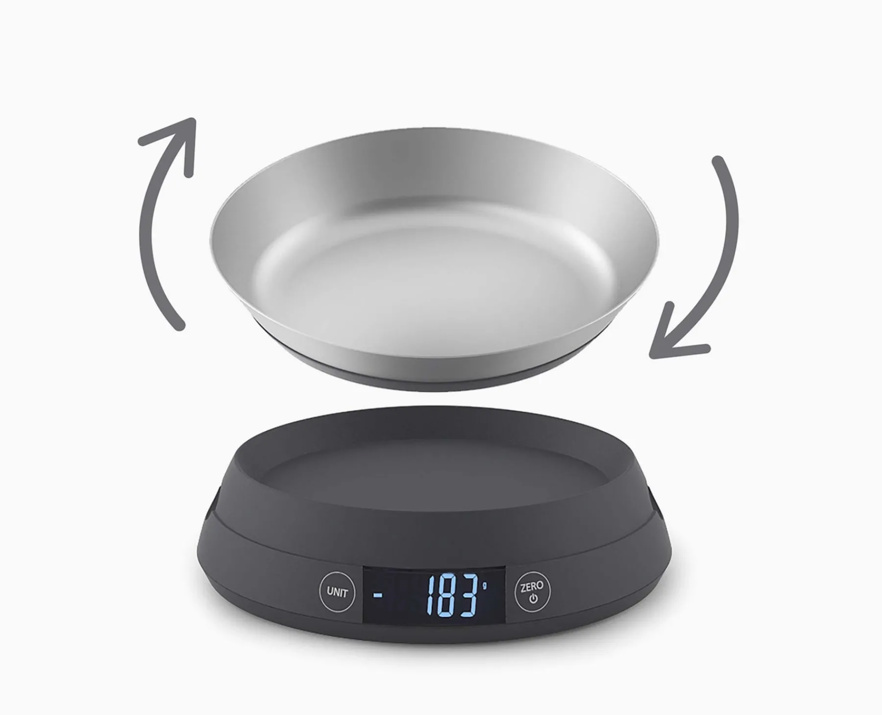 Baking Equipment-Joseph Joseph SwitchScale™ Kitchen Scales Gray