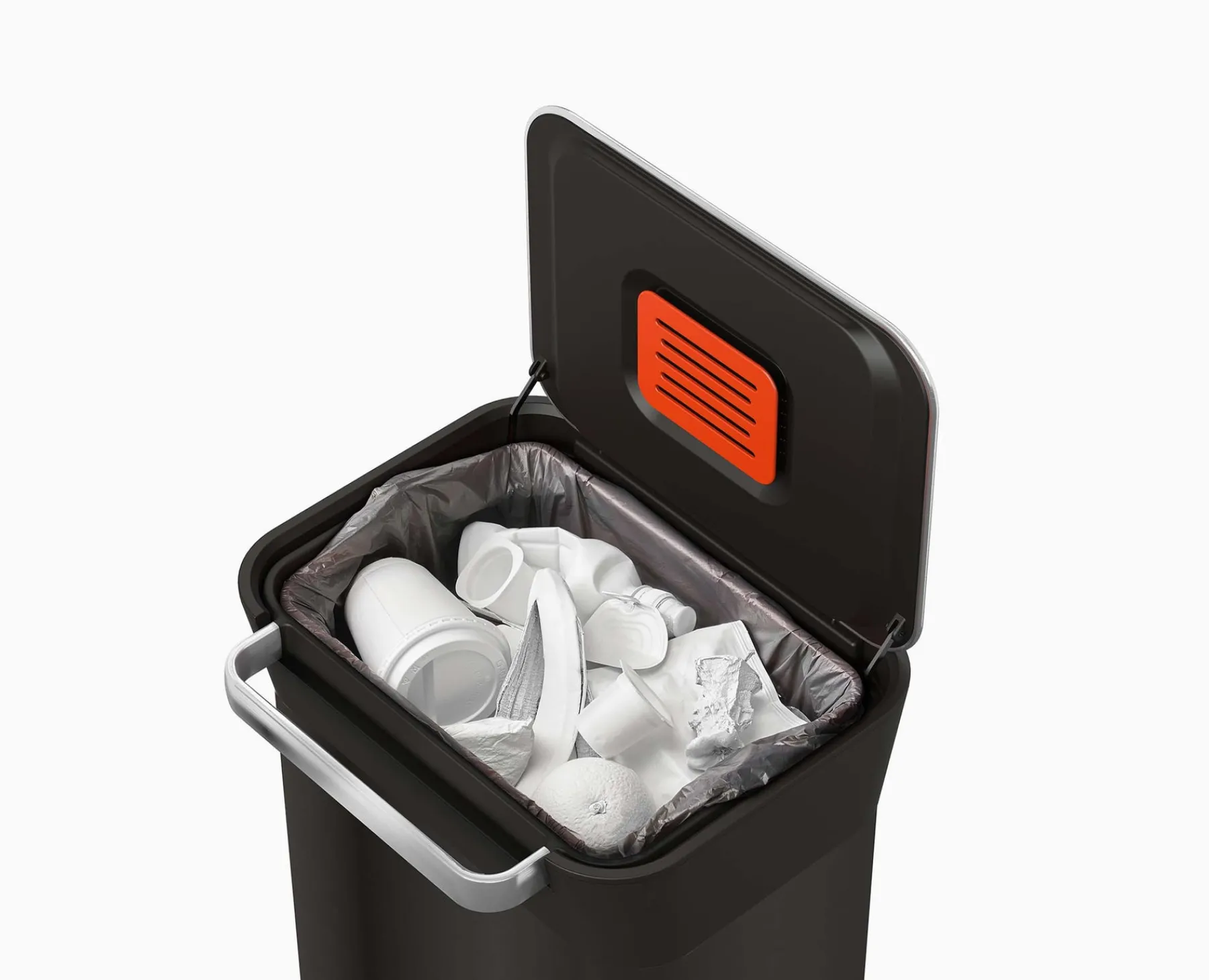 Trash Cans-Joseph Joseph Titan 30L Trash Compactor Black
