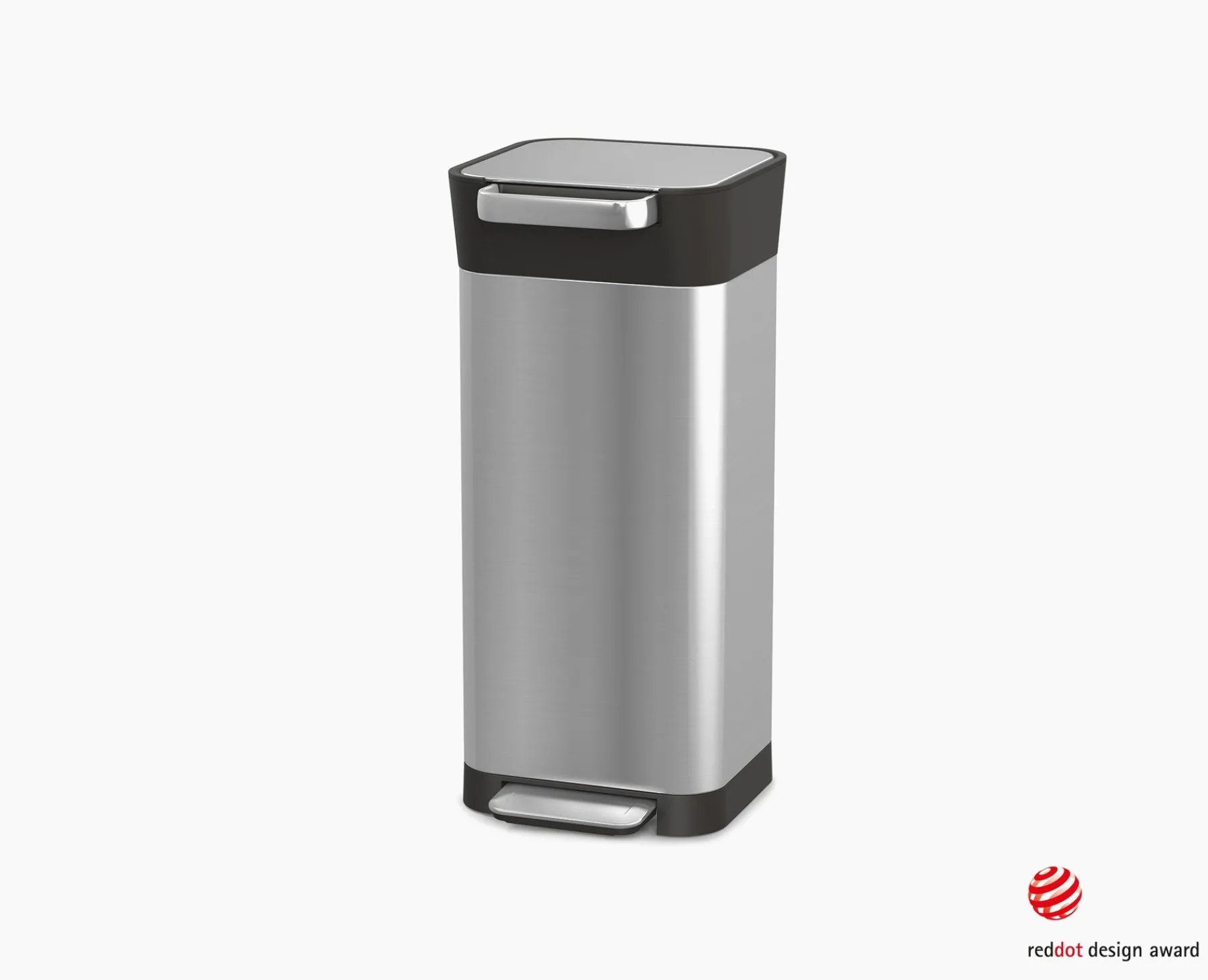 Trash Cans-Joseph Joseph Titan 20L Trash Compactor Stainless-steel