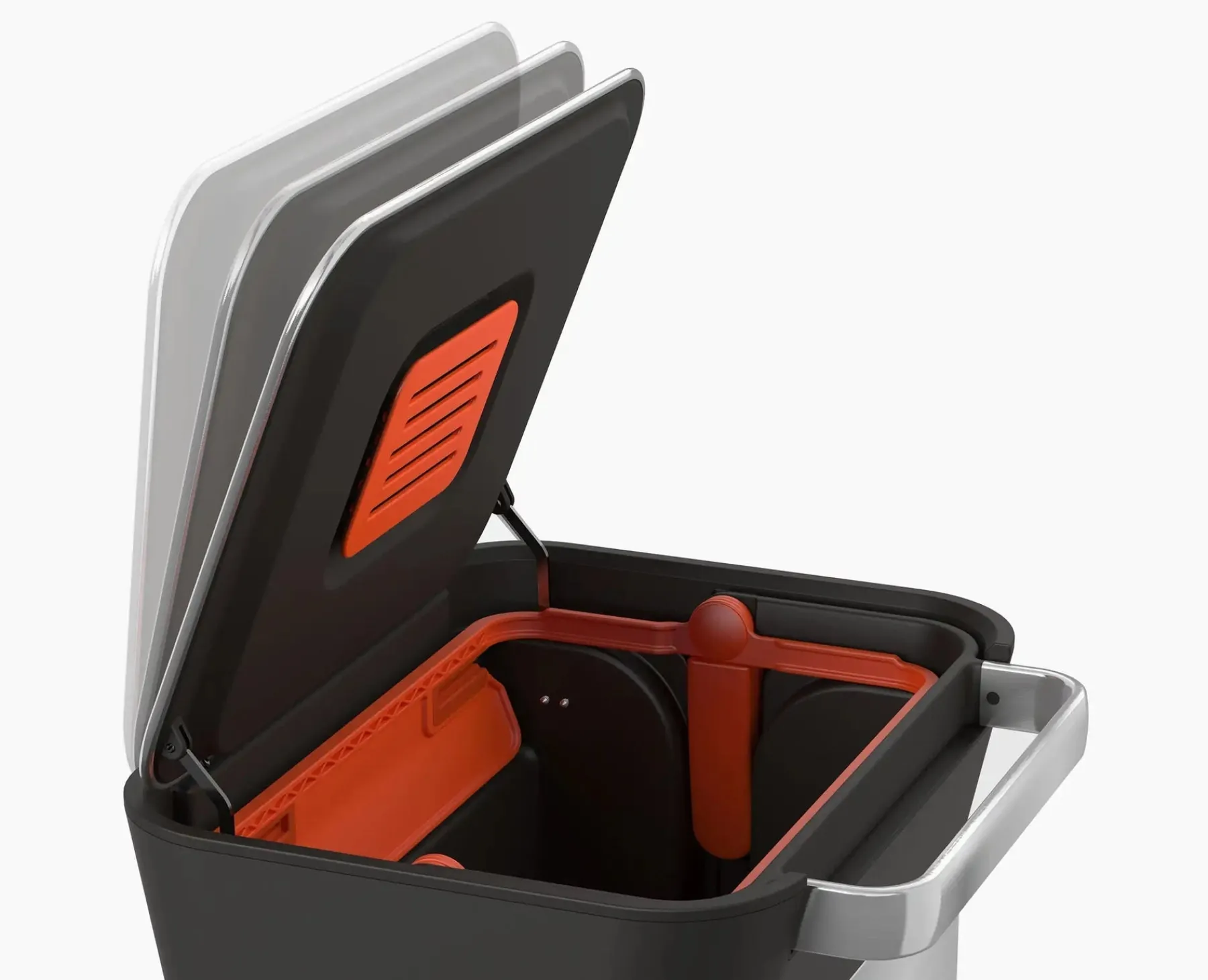 Trash Cans-Joseph Joseph Titan 30L Trash Compactor Stainless-steel