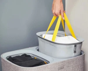 Laundry Baskets-Joseph Joseph Tota 90L Laundry Separation Basket Gray