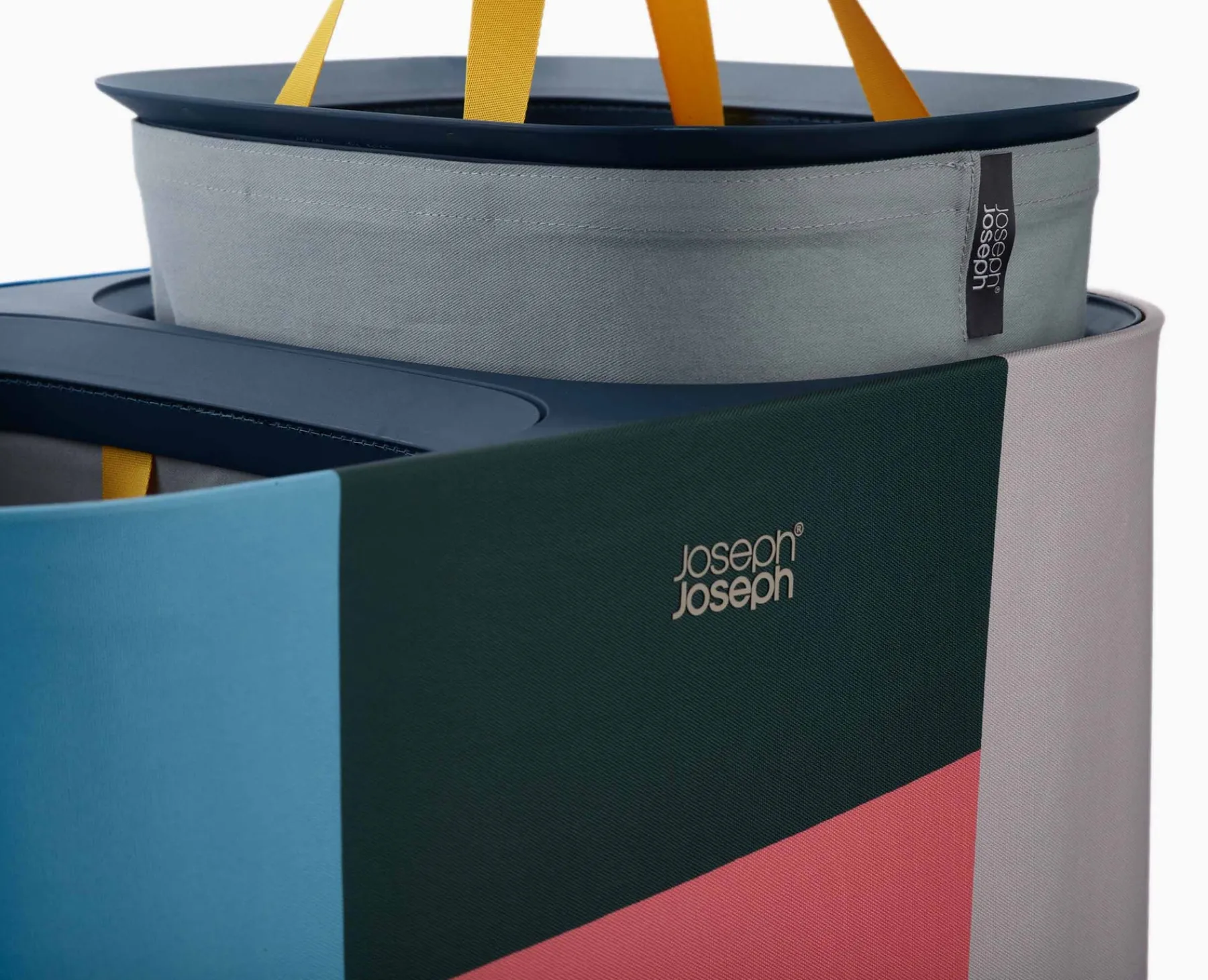 Laundry Baskets-Joseph Joseph Tota 90L Laundry Separation Basket x Jonathan Lawes Multicolour