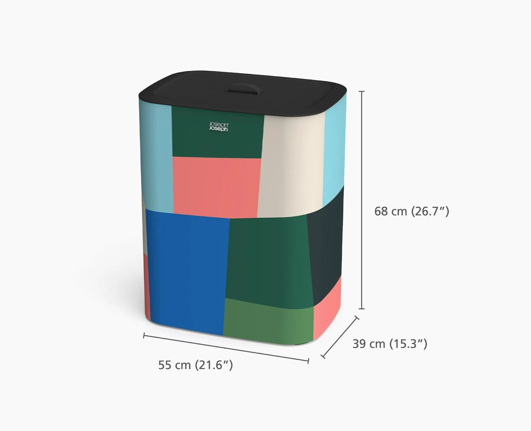 Laundry Baskets-Joseph Joseph Tota 90L Laundry Separation Basket x Jonathan Lawes Multicolour