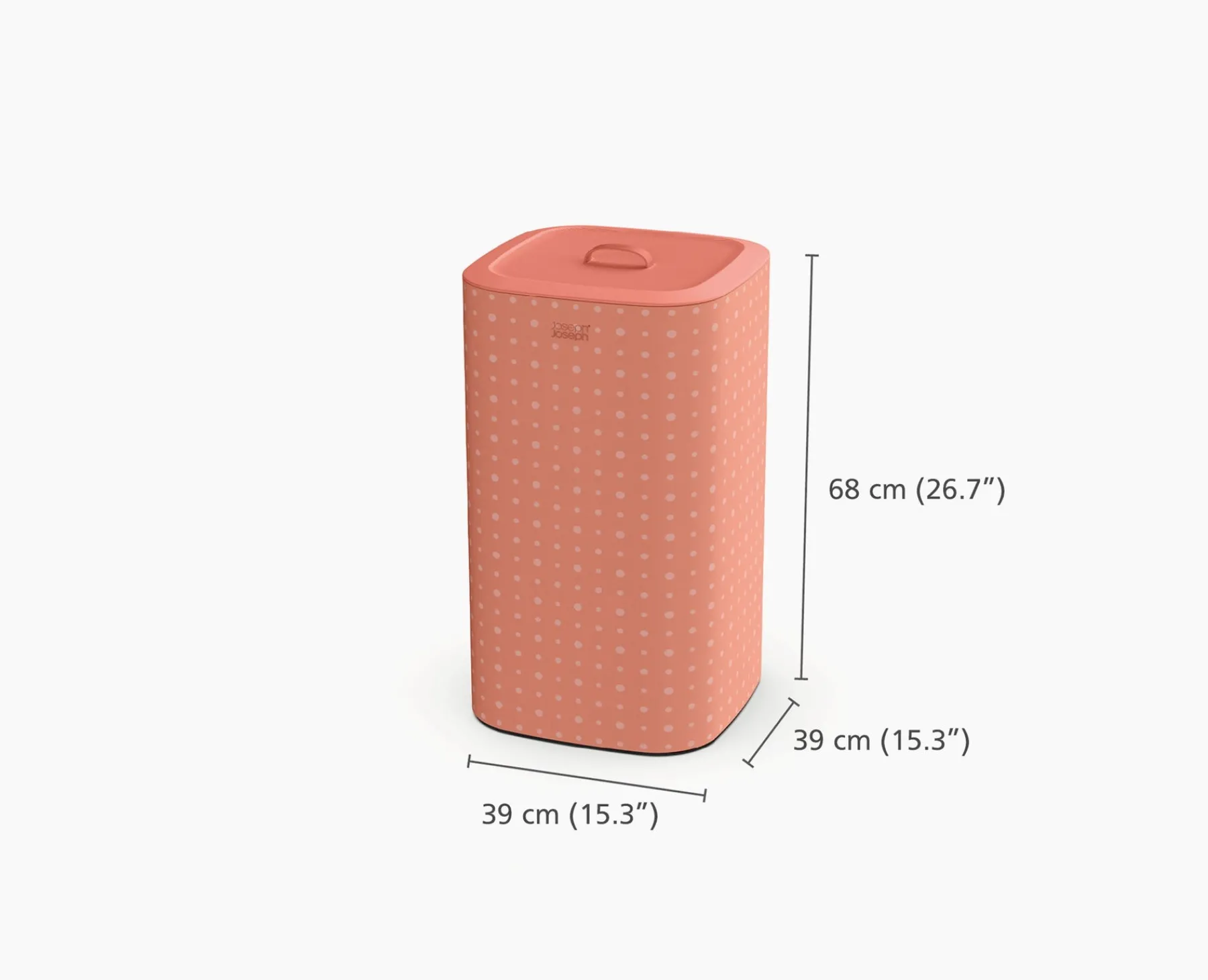 Laundry Baskets-Joseph Joseph Tota Pop 60L Laundry Separation Basket Coral
