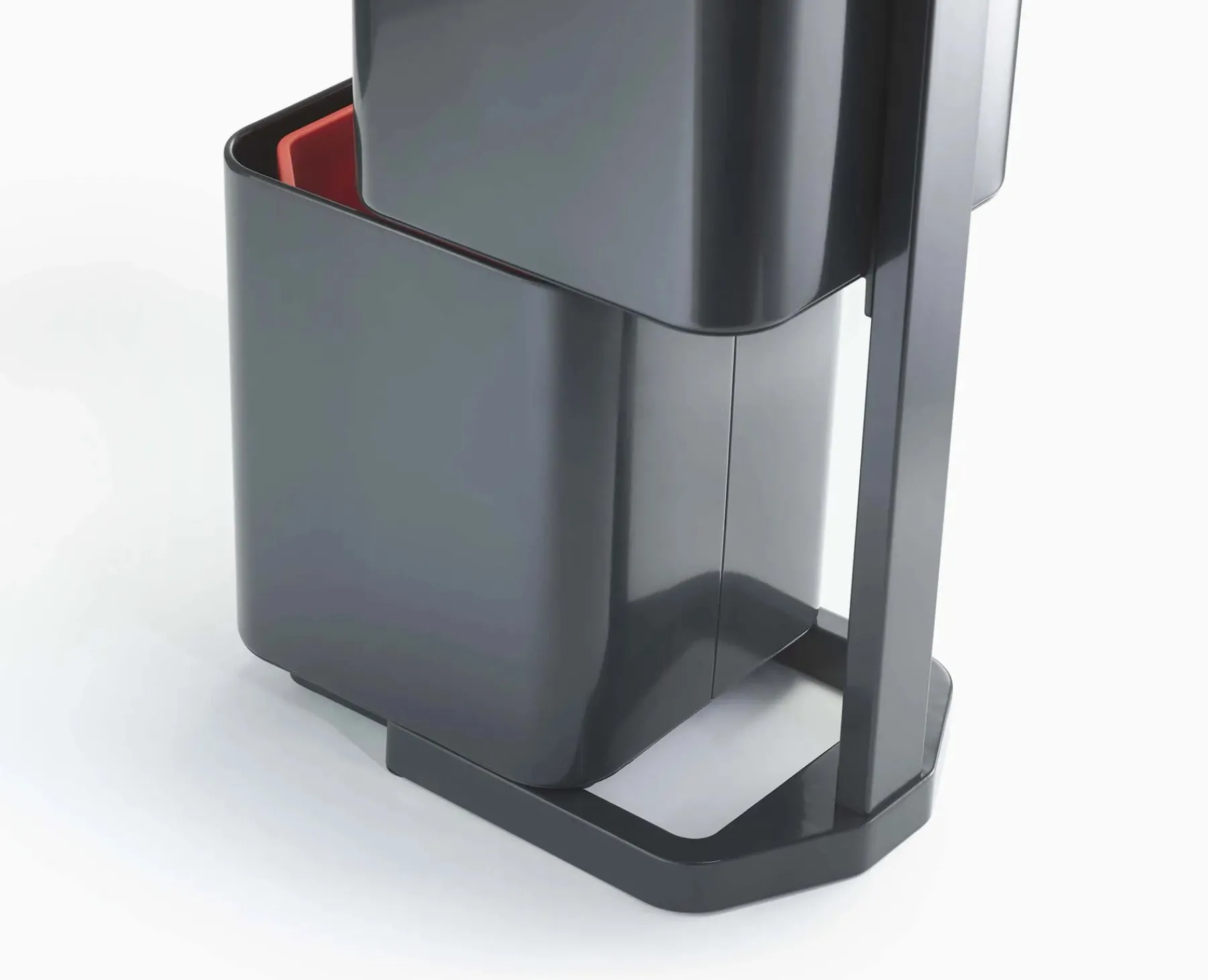 Trash Cans-Joseph Joseph Totem Compact 40L Waste & Recycling Bin Gray