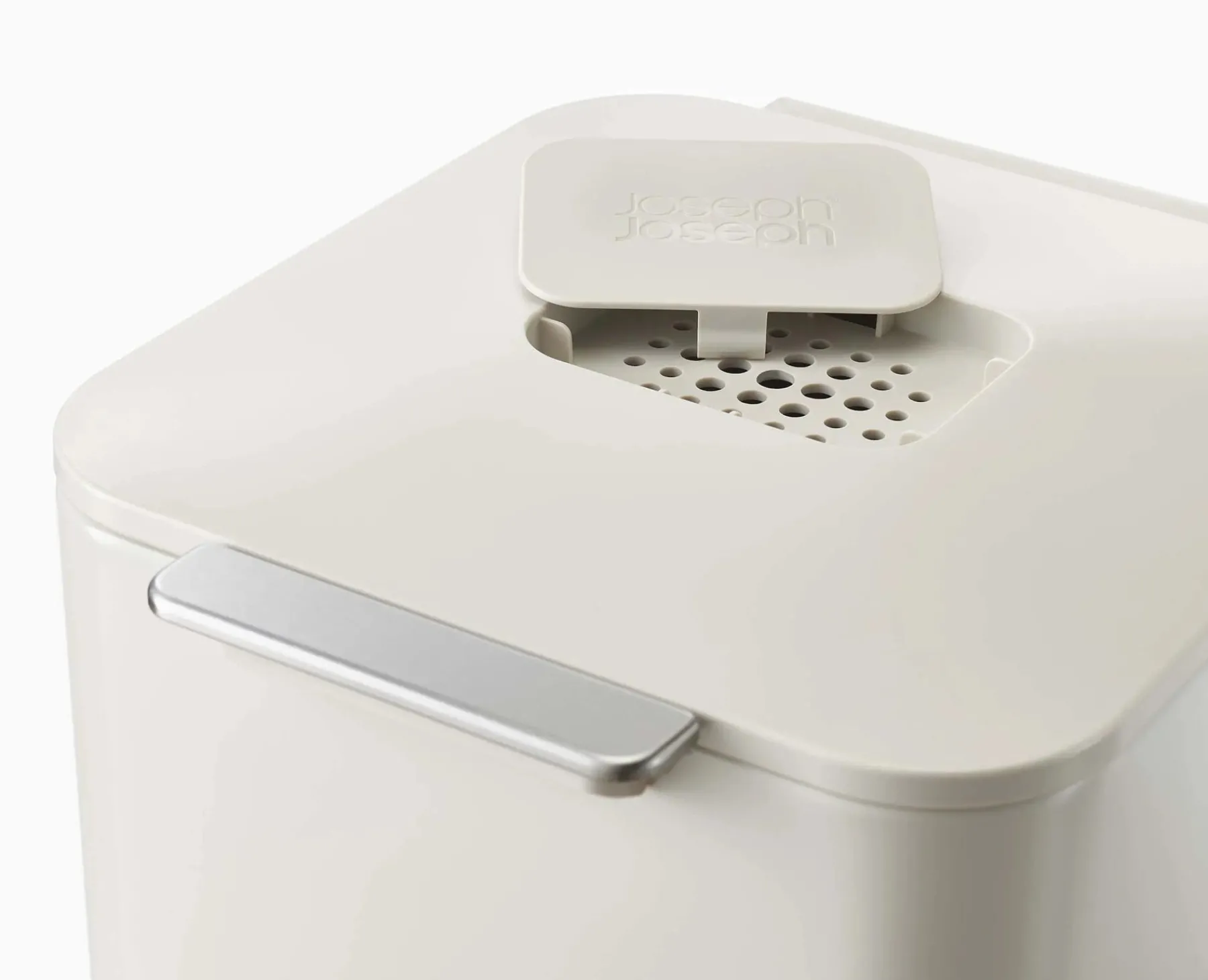 Trash Cans-Joseph Joseph Totem Compact 40L Waste & Recycling Bin Stone