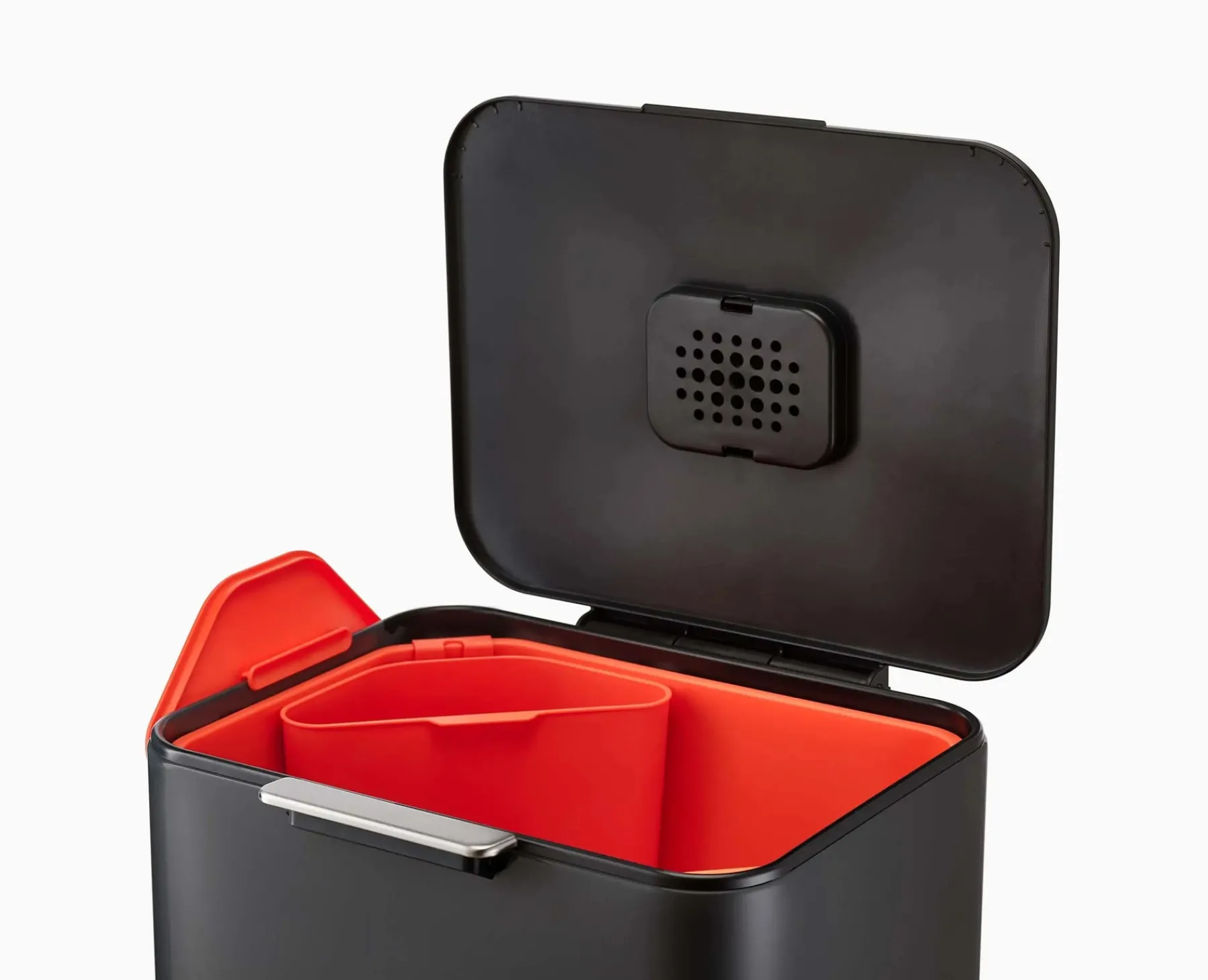 Trash Cans-Joseph Joseph Totem Max 60L Waste & Recycling Bin Black