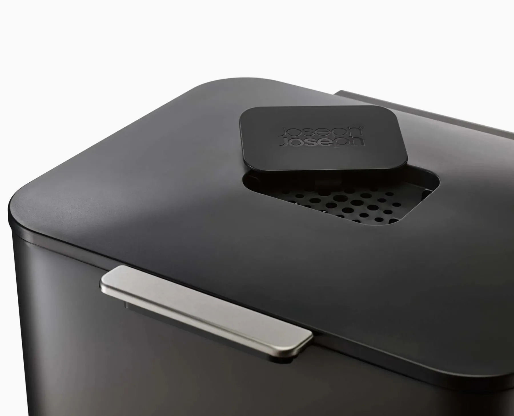 Trash Cans-Joseph Joseph Totem Max 60L Waste & Recycling Bin Black