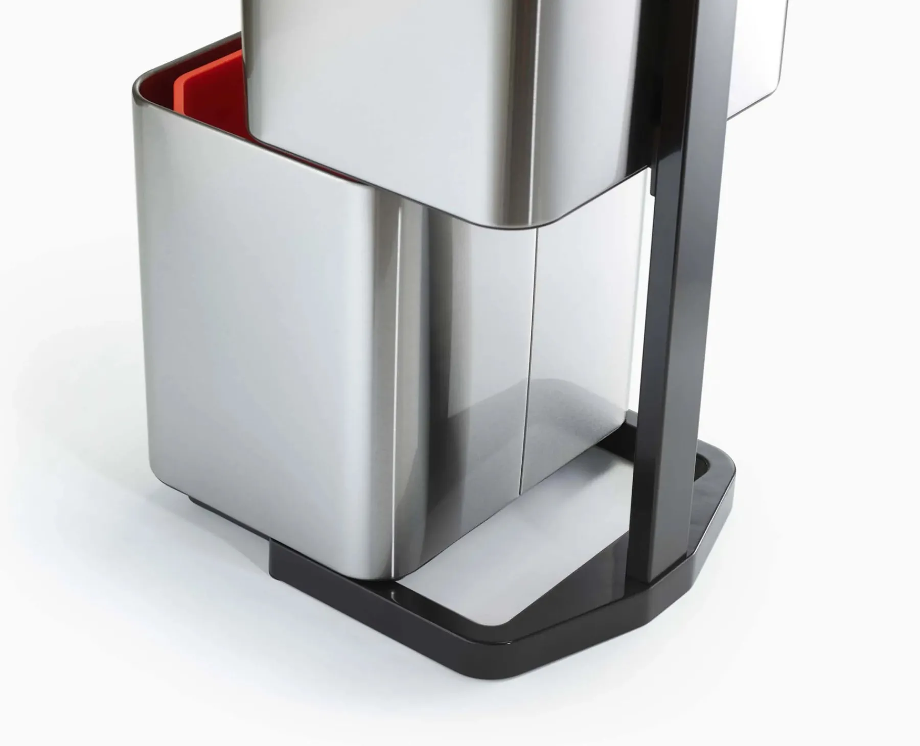 Trash Cans-Joseph Joseph Totem Max 60L Waste & Recycling Bin Stainless-steel