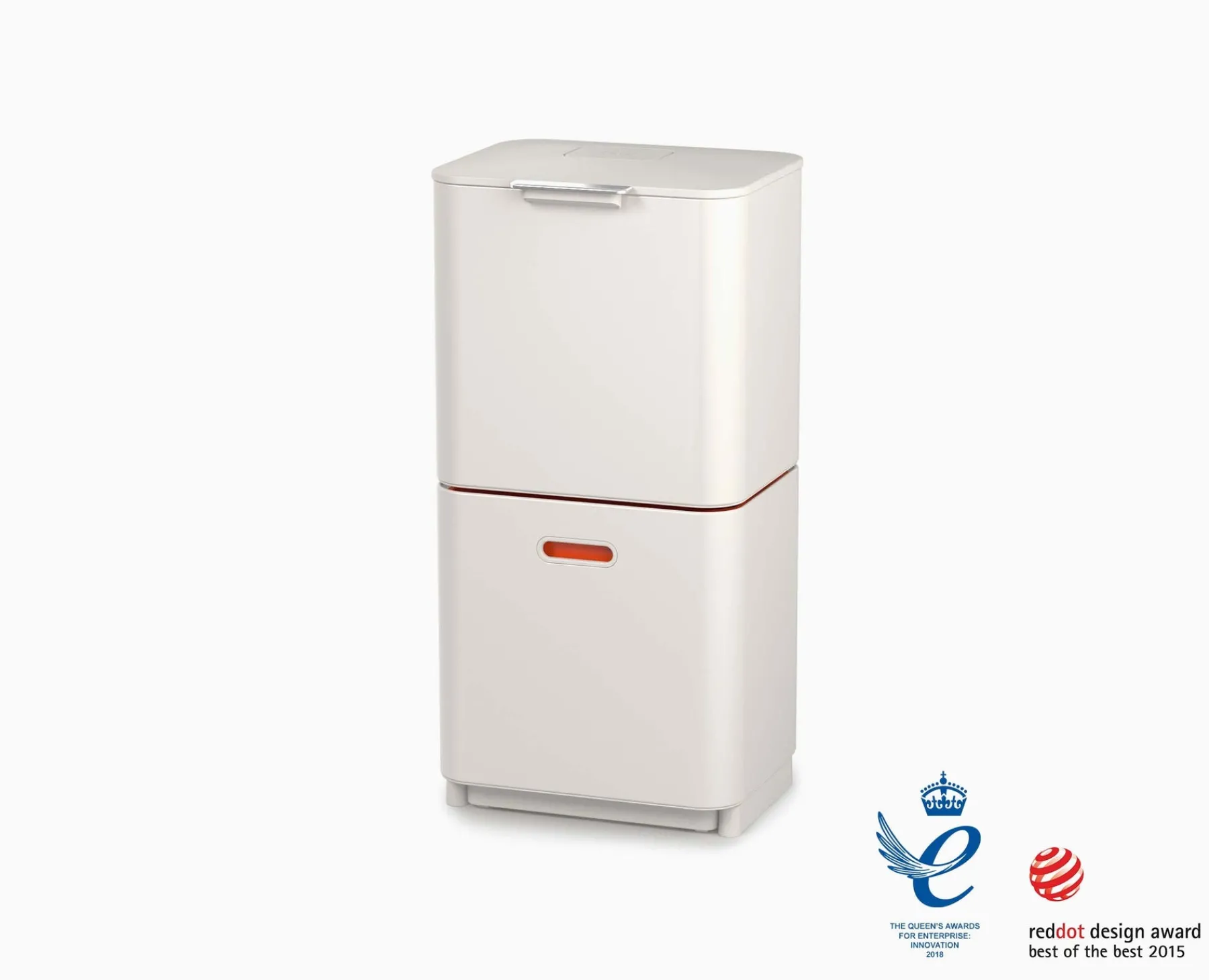 Trash Cans-Joseph Joseph Totem Max 60L Waste & Recycling Bin Stone