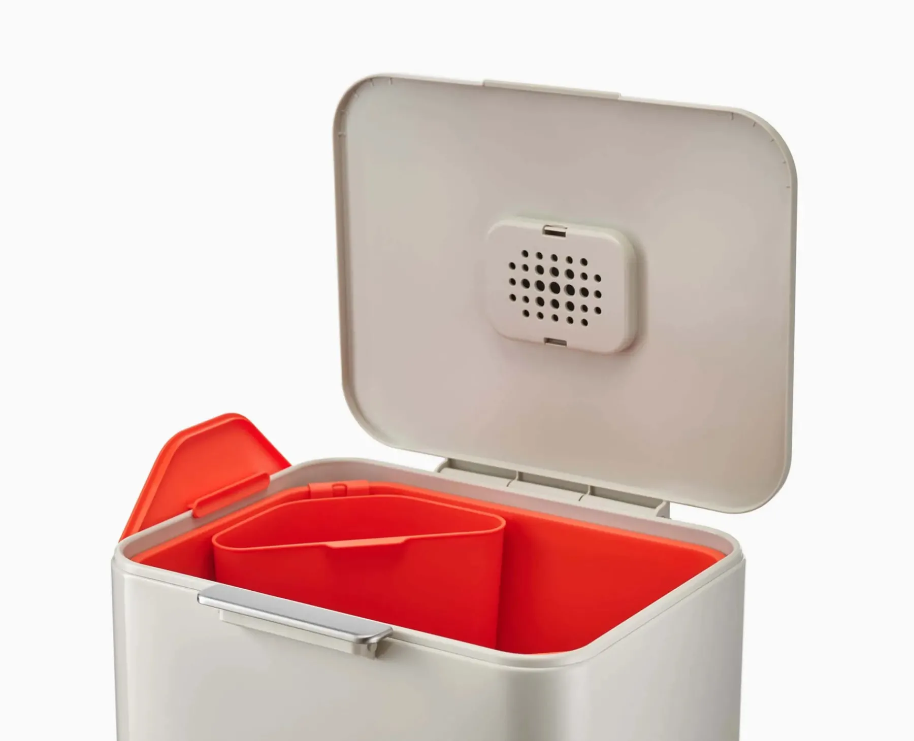 Trash Cans-Joseph Joseph Totem Max 60L Waste & Recycling Bin Stone
