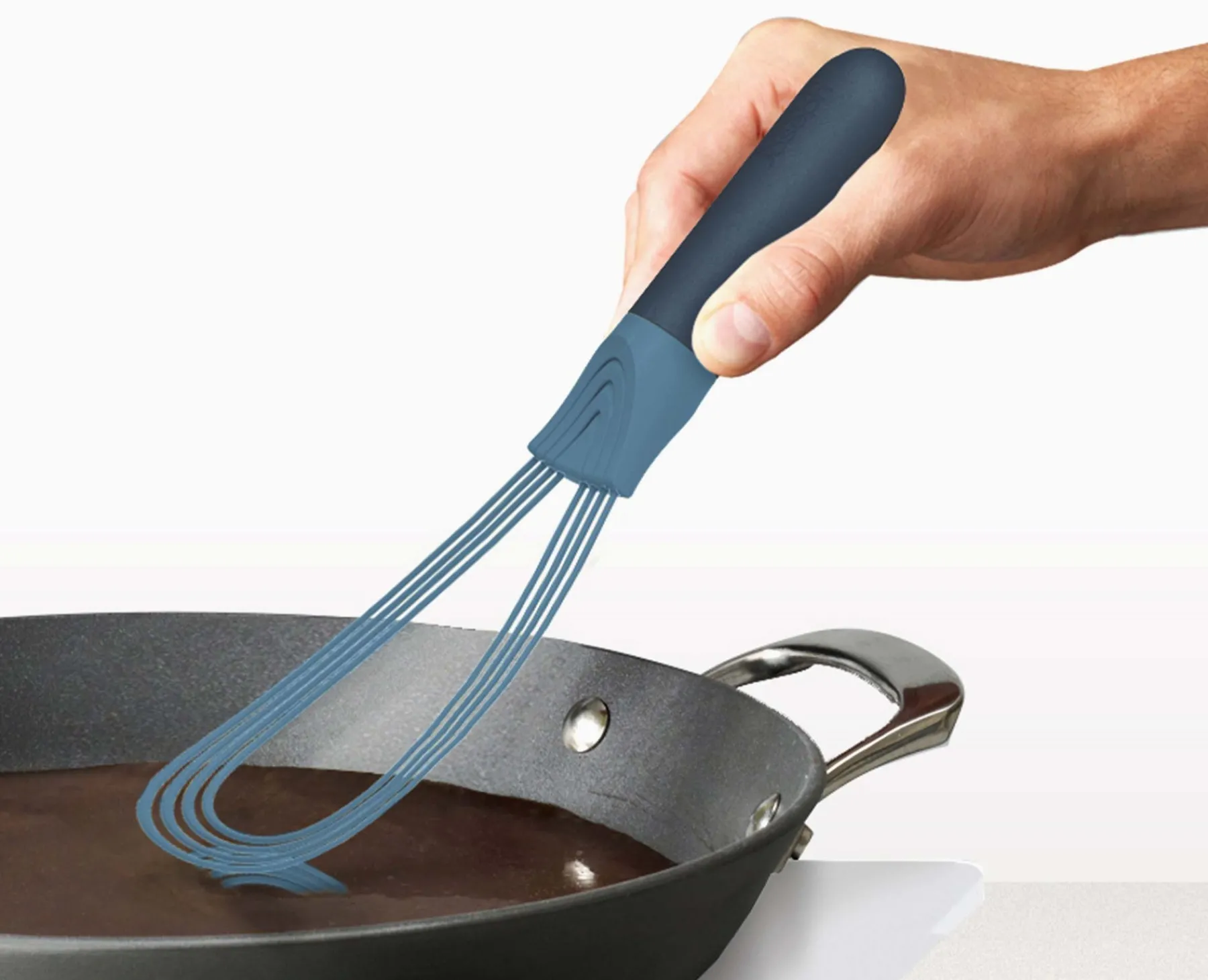 Kitchen Utensils & Gadgets-Joseph Joseph Twist™ 2-in-1 Whisk Blue