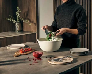 Bowl Sets-Joseph Joseph Uno™ Salad Bowl & Servers Set Stone