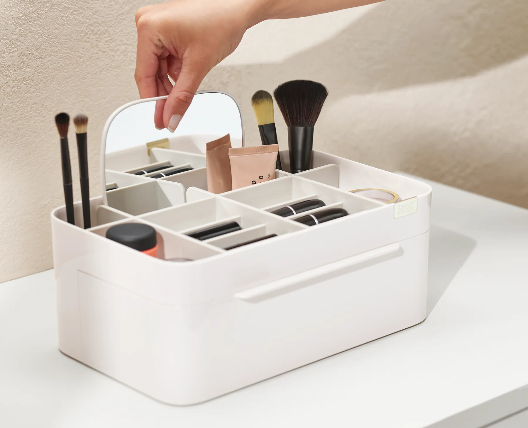 Make-Up Organizers | Make-Up Storage-Joseph Joseph Viva Large Cosmetic Organizer with Removable Mirror Shell