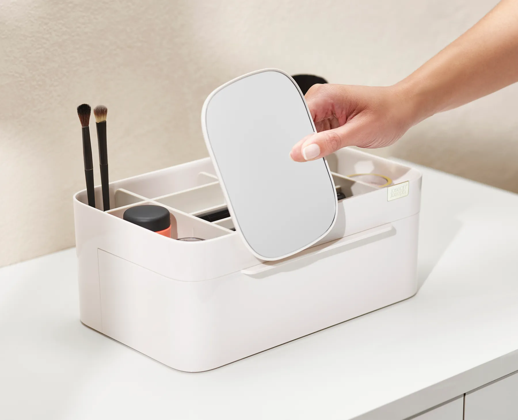 Make-Up Organizers | Make-Up Storage-Joseph Joseph Viva Large Cosmetic Organizer with Removable Mirror Shell