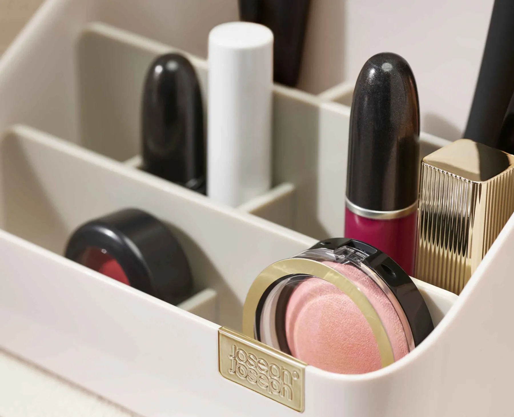 Make-Up Organizers | Make-Up Storage-Joseph Joseph Viva Tiered Cosmetic Organizer Shell
