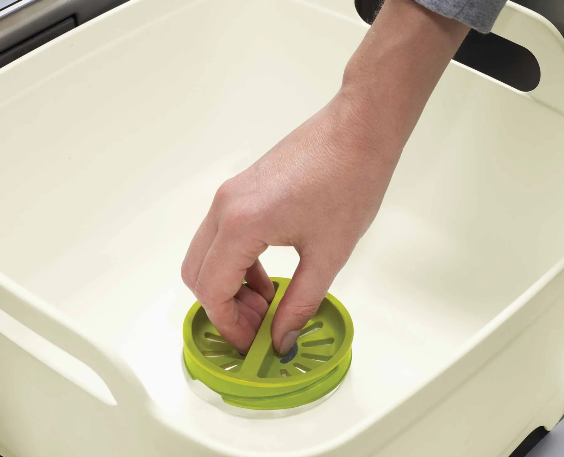 Sink & Washing Up Bowls-Joseph Joseph Wash&Drain™ White Green Washing-up Bowl White/Green