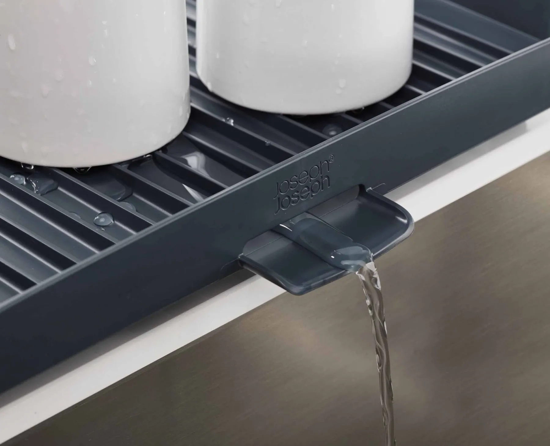 Dish Racks & Drainers-Joseph Joseph Y-Rack™ 2-tier Dish Rack Gray